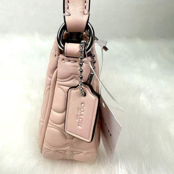 Coach Wristlet Nolita 19 In Signature Leather In Silver Blush NWT CZ456 - Picture 4 of 11